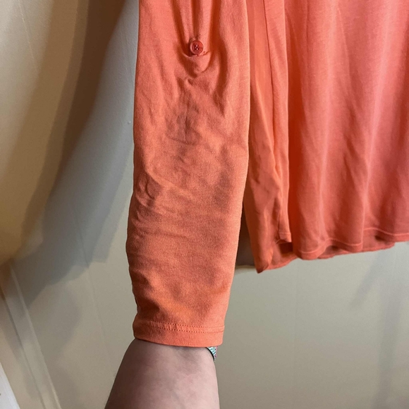 Splendid Shirting Medium Long Sleeve Top In Apricot - Picture 4 of 10